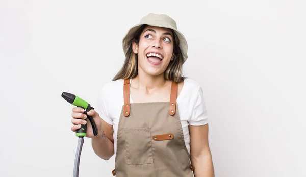 Jovem Adulto Muito Mulherengo Gardering Conceito — Fotografia de Stock