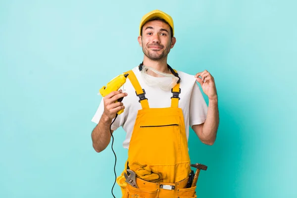 Young Adult Man Handyman Repairman Concept — Fotografia de Stock