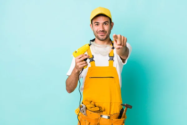 Young Adult Man Handyman Repairman Concept — Foto de Stock