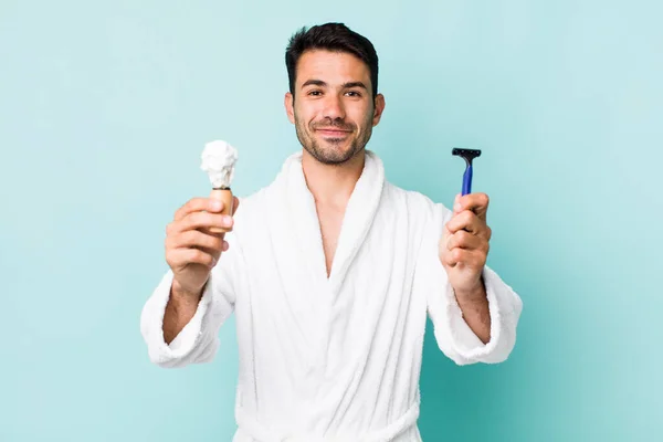 Young Hispanic Man Shaving Concept — Zdjęcie stockowe
