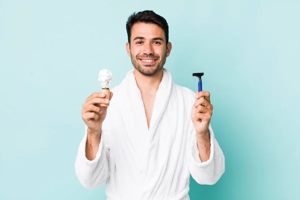 Young Hispanic Man Shaving Concept — Stock Photo, Image