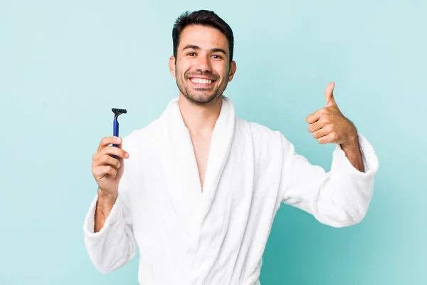 Young Hispanic Man Shaving Concept — Stok fotoğraf