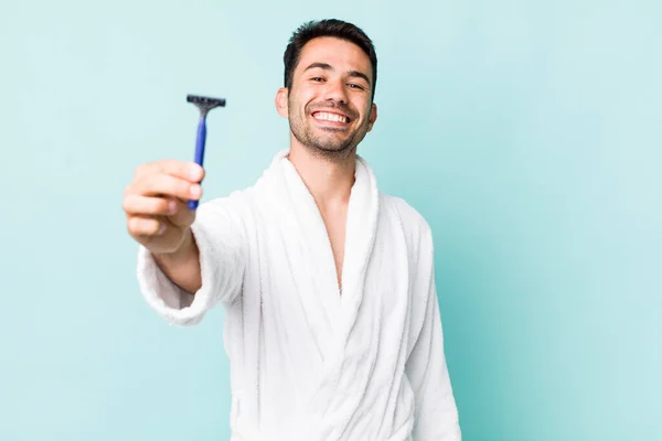 Young Hispanic Man Shaving Concept — Stock fotografie
