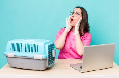 Genç, yetişkin, güzel kadın. Veterinerlik kavramı