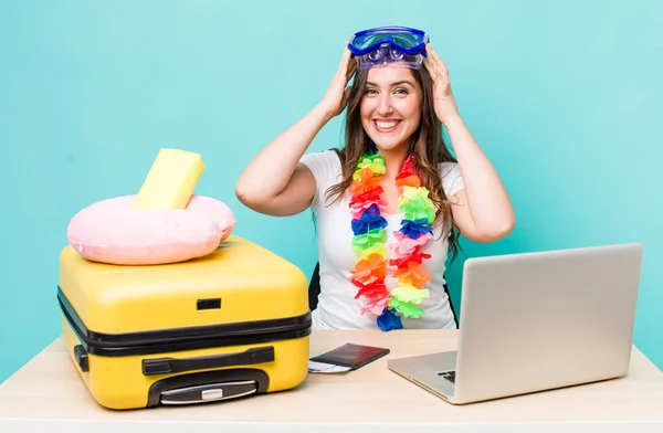 Young Adult Pretty Woman Travel Summer Holidays Concept — Stock Photo, Image