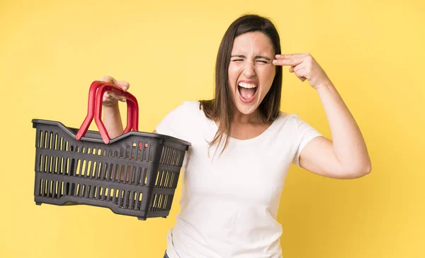 Junge Erwachsene Hübsche Frau Die Unglücklich Und Gestresst Aussieht Geste — Stockfoto