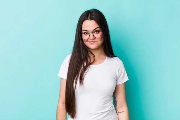 Young Adult Woman Looking Proud Confident Cool Cheeky Arrogant Smiling — Stock Photo, Image