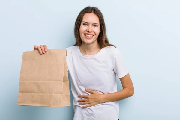 Young Adult Woman Laughing Out Loud Some Hilarious Joke Delivery — ストック写真