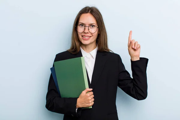 Young Adult Woman Feeling Happy Excited Genius Realizing Idea University — Stockfoto