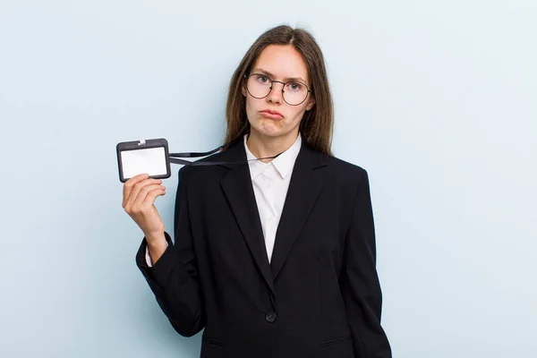 Young Adult Woman Feeling Sad Whiney Unhappy Look Crying Vip — Stock Photo, Image