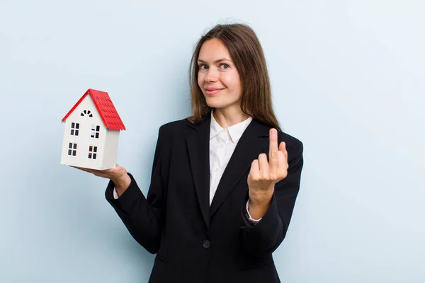 Young Adult Woman Feeling Angry Annoyed Rebellious Aggressive — Fotografia de Stock