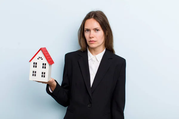 Young Adult Woman Feeling Sad Upset Angry Looking Side — Stock Photo, Image