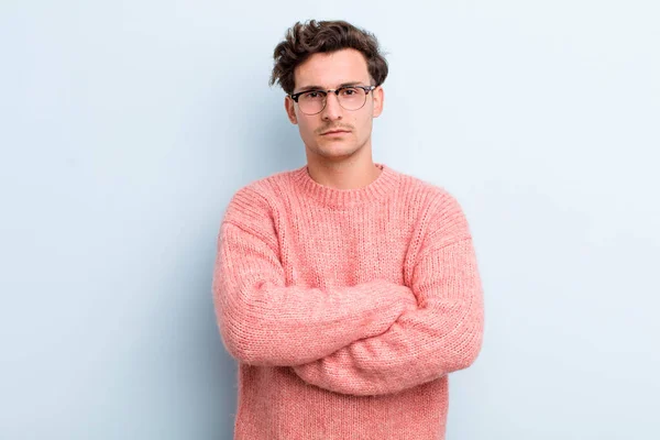 Young Handsome Man Feeling Displeased Disappointed Looking Serious Annoyed Angry — Stock Photo, Image