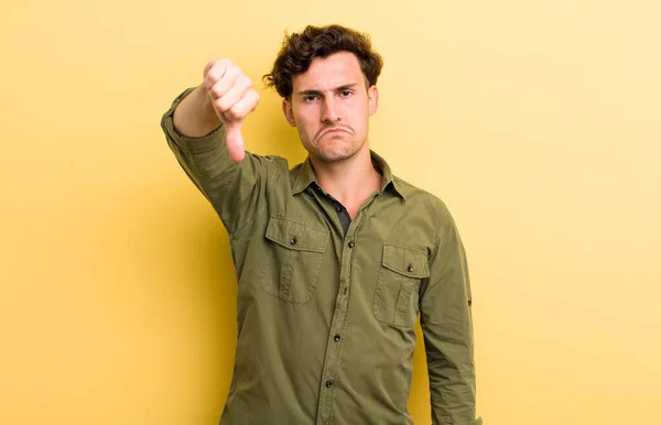 Young Handsome Man Feeling Cross Angry Annoyed Disappointed Displeased Showing — Stock Photo, Image
