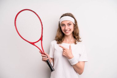 young girl practicing tennis. sport concept