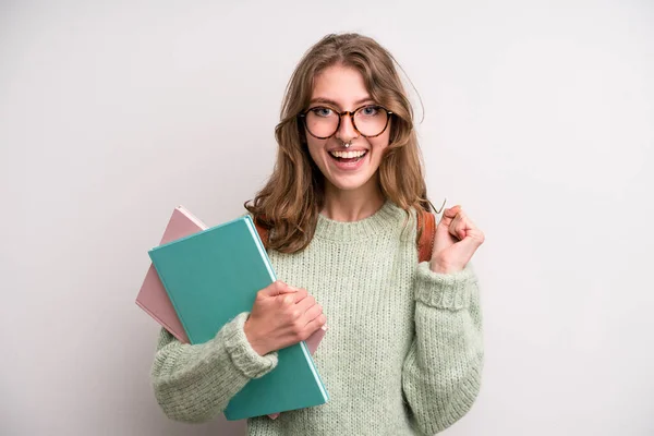 Young Girl Books University Student Concenpt — ストック写真