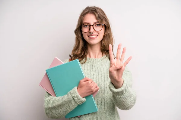 Young Girl Books University Student Concenpt — ストック写真