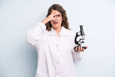 pretty young adult woman. medicine student concept