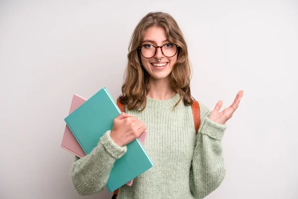 Young Girl Books University Student Concenpt — ストック写真