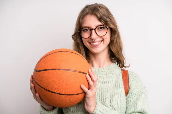 Young Girl Basketball Ball Sport Concept — Stockfoto