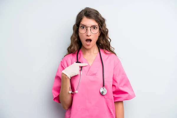 Pretty Young Adult Woman Veterinarian Student Concept — Stock Photo, Image