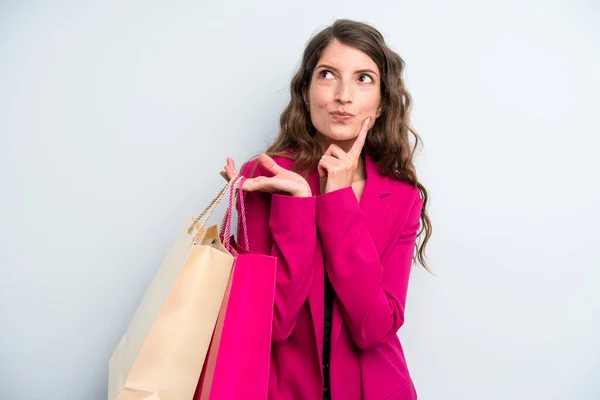 Pretty Young Adult Woman Shopping Bags — Stock Photo, Image