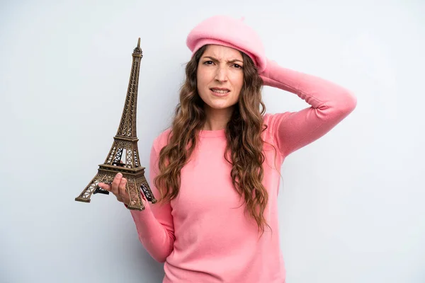 Pretty Young Adult Woman France Concept — Stock Photo, Image
