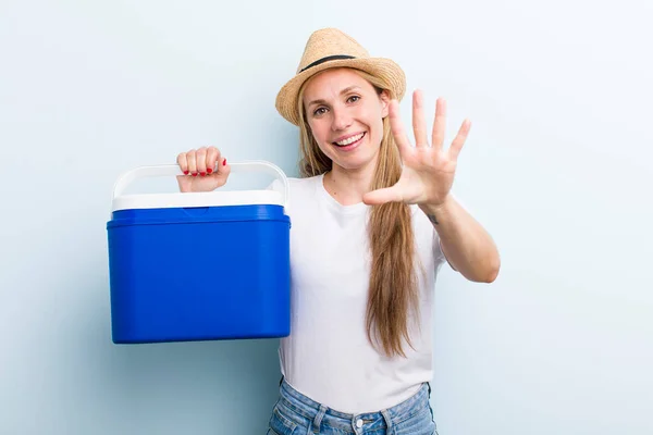 Blonde Pretty Woman Picnic Concept — Stock Photo, Image