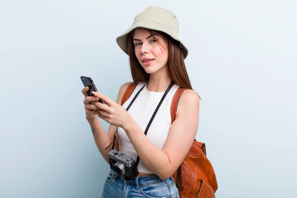 Young Adult Pretty Woman Tourist Concept — Stockfoto