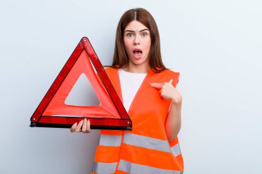 young adult pretty woman car emergency concept