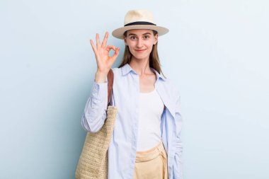 young adult pretty woman summer concept