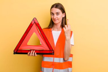 young adult pretty woman car emergency concept