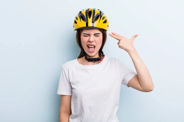 Young Adult Pretty Woman Bike Concept — Foto de Stock