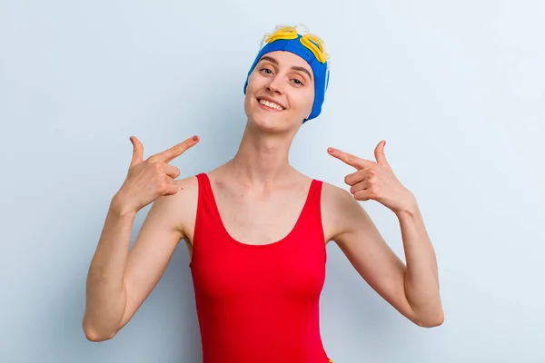 Young Adult Pretty Woman Swimmer Concept — Stock Photo, Image