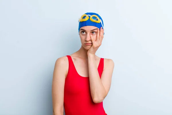Young Adult Pretty Woman Swimmer Concept — 스톡 사진