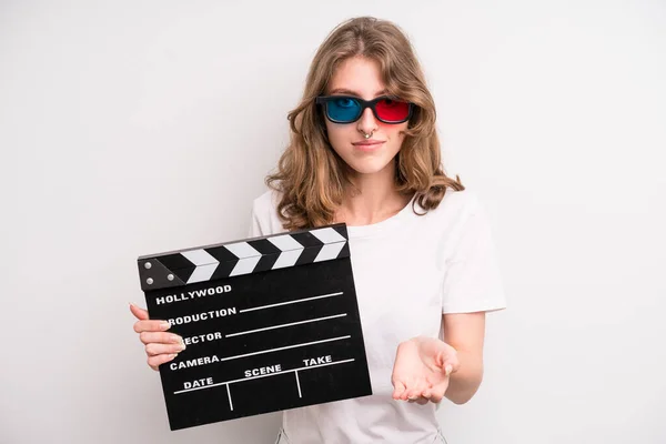 Teenager Girl Movie Film Concept — Stockfoto