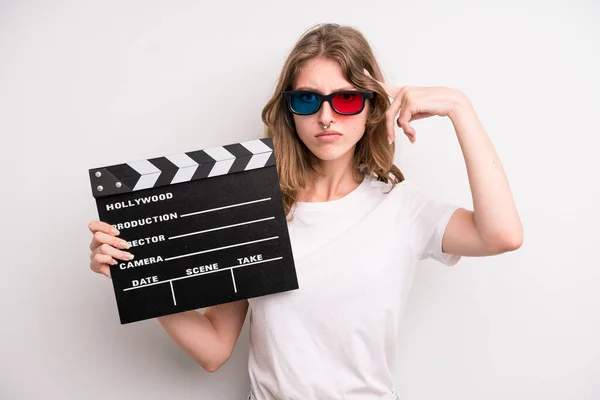 Teenager Girl Movie Film Concept — kuvapankkivalokuva