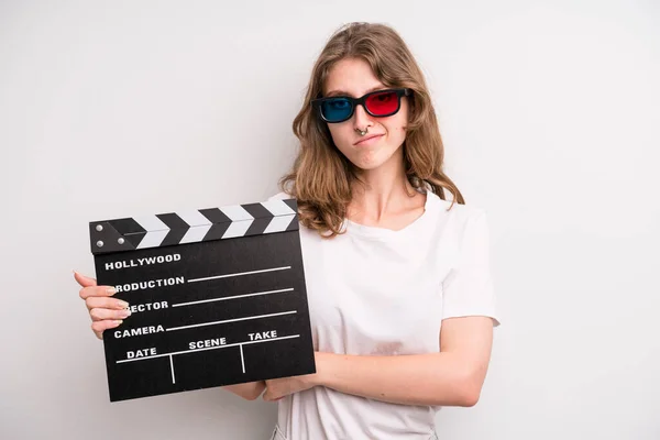 Teenager Girl Movie Film Concept — Stok fotoğraf