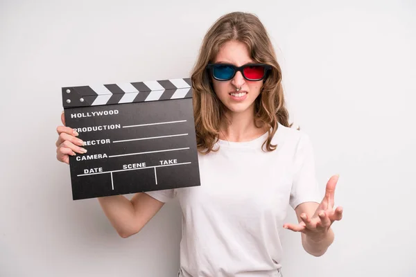 Teenager Girl Movie Film Concept — Stockfoto