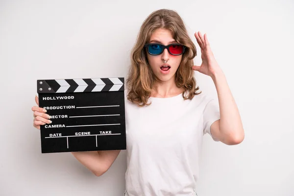 Teenager Girl Movie Film Concept — Stock fotografie