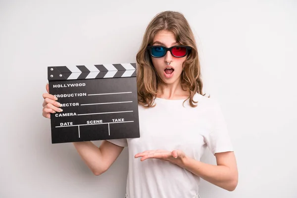 Teenager Girl Movie Film Concept —  Fotos de Stock