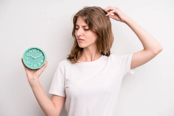 Teenager Girl Alarm Clock Concept — Foto de Stock