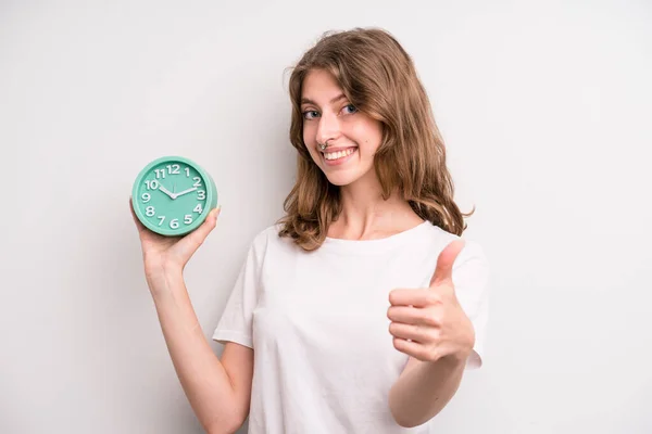 Teenager Girl Alarm Clock Concept — Stock Fotó