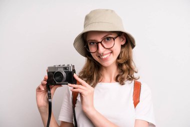 teenager girl. tourist concept