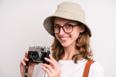 teenager girl. tourist concept