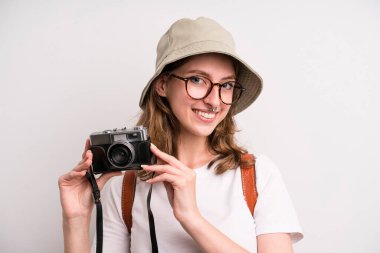 teenager girl. tourist concept