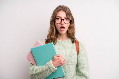 teenager girl. university student concept