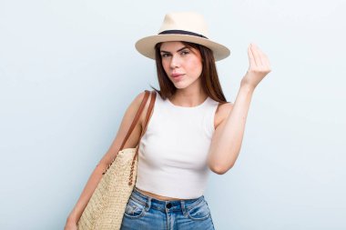 young adult pretty woman summer concept