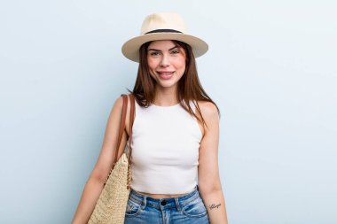 young adult pretty woman summer concept