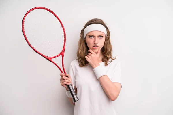 Teenager Girl Tennis Concept — Stockfoto